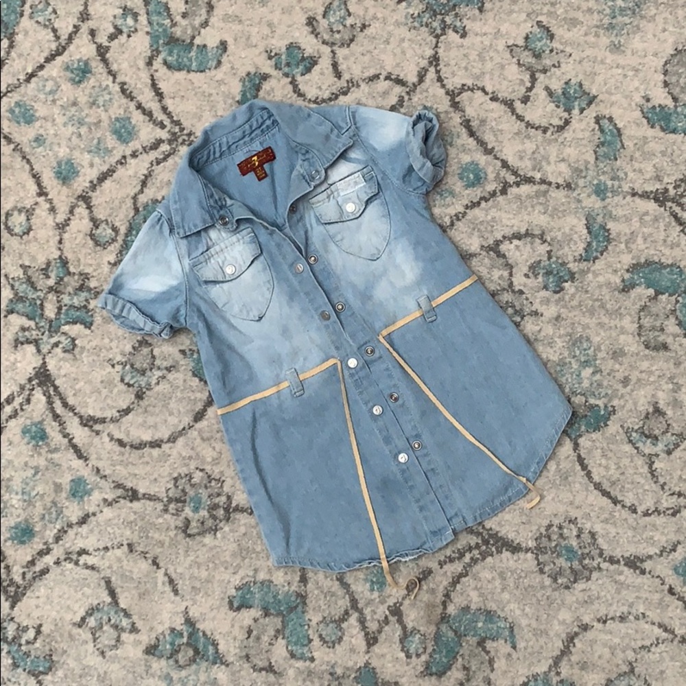 Button down denim top